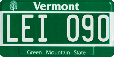 VT license plate LEI090