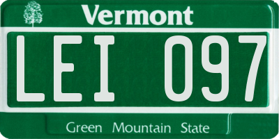 VT license plate LEI097