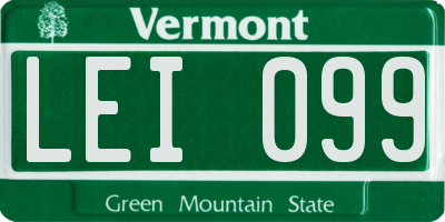 VT license plate LEI099