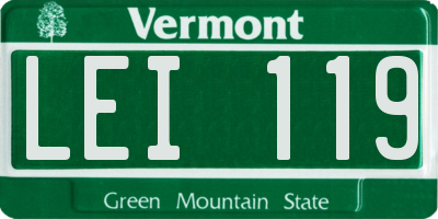 VT license plate LEI119