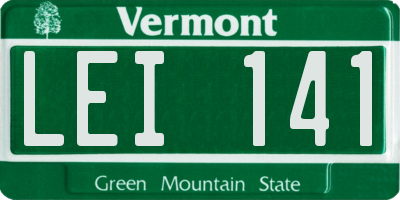 VT license plate LEI141