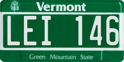 VT license plate LEI146