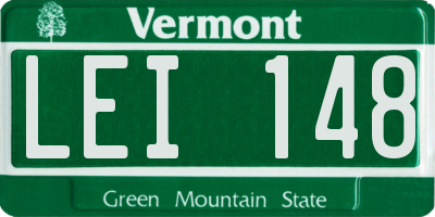 VT license plate LEI148