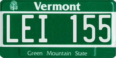 VT license plate LEI155