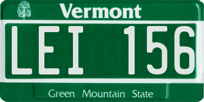 VT license plate LEI156