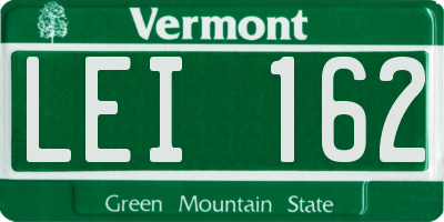 VT license plate LEI162