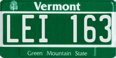 VT license plate LEI163
