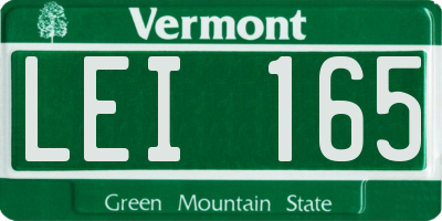 VT license plate LEI165