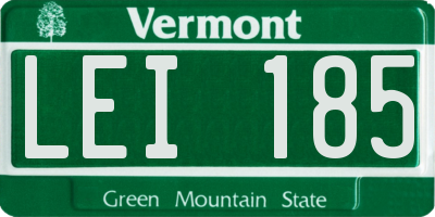 VT license plate LEI185