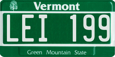 VT license plate LEI199