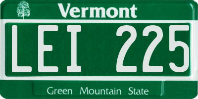 VT license plate LEI225