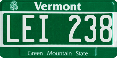 VT license plate LEI238
