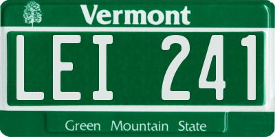 VT license plate LEI241