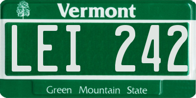 VT license plate LEI242