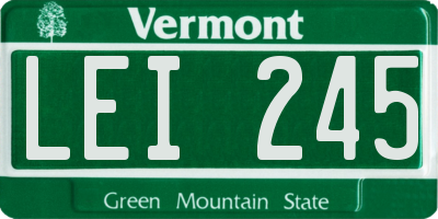 VT license plate LEI245