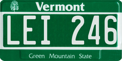 VT license plate LEI246