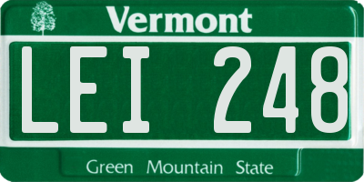 VT license plate LEI248