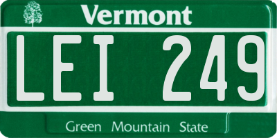 VT license plate LEI249