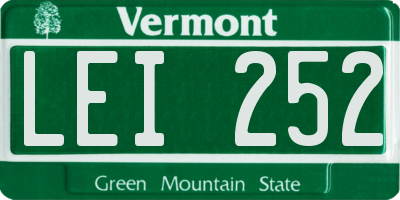 VT license plate LEI252