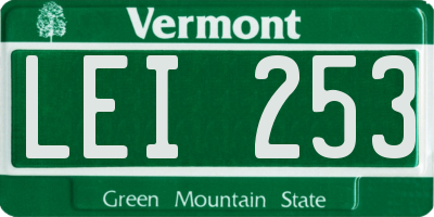 VT license plate LEI253