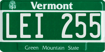 VT license plate LEI255