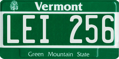VT license plate LEI256