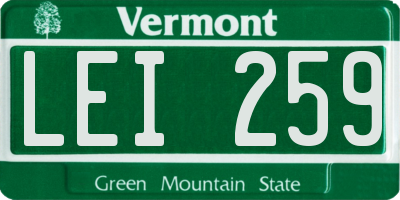 VT license plate LEI259
