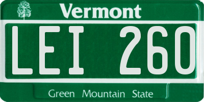 VT license plate LEI260