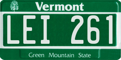 VT license plate LEI261