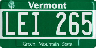 VT license plate LEI265
