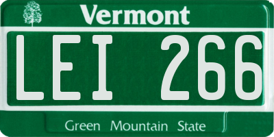 VT license plate LEI266