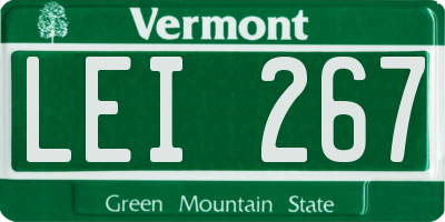 VT license plate LEI267