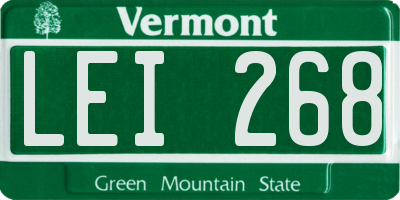 VT license plate LEI268