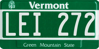 VT license plate LEI272