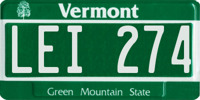 VT license plate LEI274