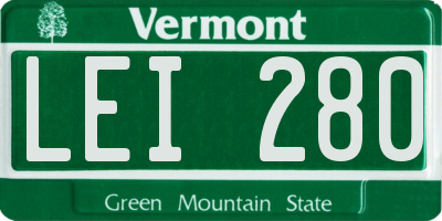 VT license plate LEI280
