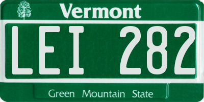 VT license plate LEI282