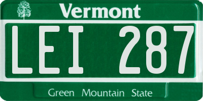 VT license plate LEI287