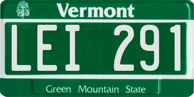 VT license plate LEI291