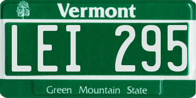 VT license plate LEI295