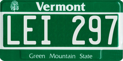 VT license plate LEI297