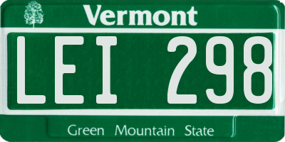 VT license plate LEI298