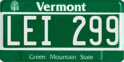 VT license plate LEI299