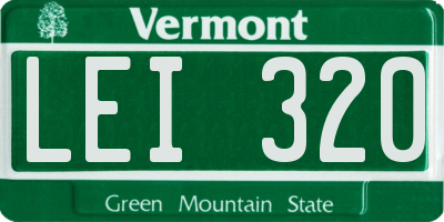 VT license plate LEI320