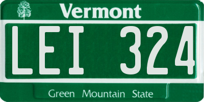 VT license plate LEI324
