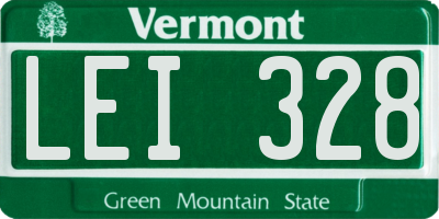 VT license plate LEI328