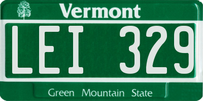 VT license plate LEI329