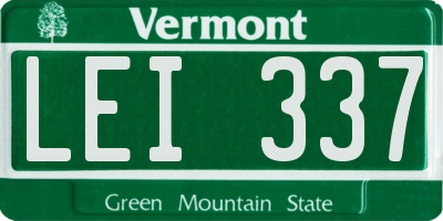 VT license plate LEI337