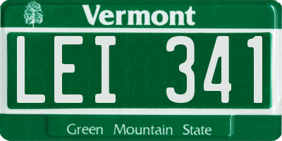VT license plate LEI341