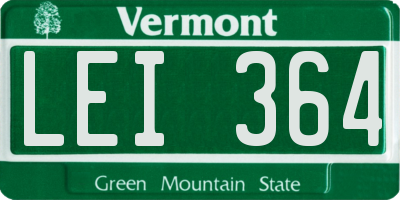 VT license plate LEI364